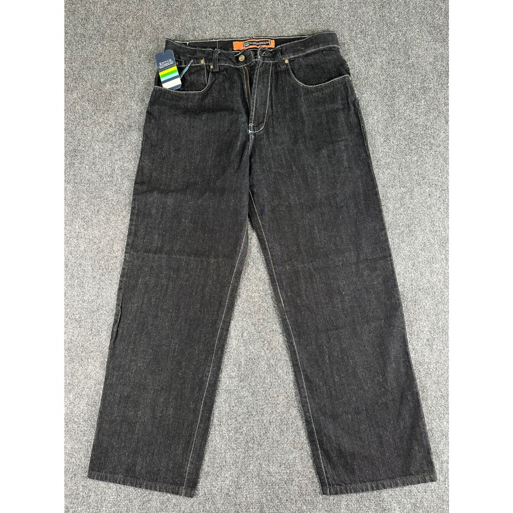 Vintage ENYCE Jeans Mens 34x32 Black Denim‎ Baggy Relaxed Fit Skater Y2K 90s